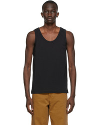 Dries Van Noten Black Cotton Tank Top