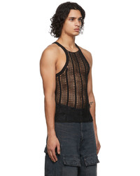 Dion Lee Black Crochet Tank Top