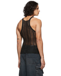 Dion Lee Black Crochet Tank Top