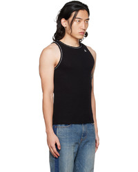 DRAE Black Embroidered Tank Top