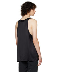 MM6 MAISON MARGIELA Black Embroidered Tank Top