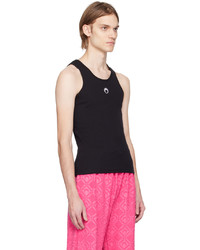 Marine Serre Black Fitted Tank Top