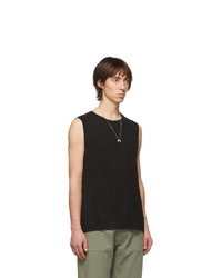 Isabel Marant Black Linen Cornell Sleeveless T Shirt
