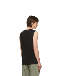 Isabel Marant Black Linen Cornell Sleeveless T Shirt