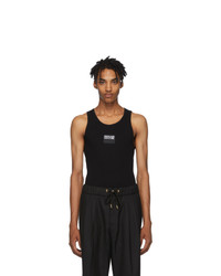 VERSACE JEANS COUTURE Black Logo Tank Top