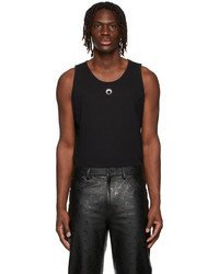 Marine Serre Black Logo Tank Top