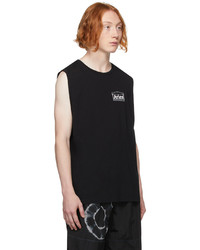 Aries Black Low Armhole Muscle Sleeveless T Shirt
