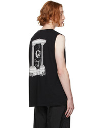 Aries Black Low Armhole Muscle Sleeveless T Shirt