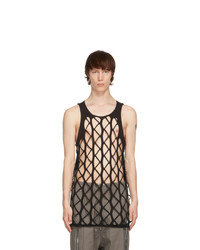 Rick Owens Black Net Tank Top