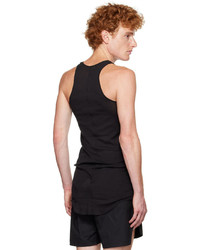 Rick Owens Black Rib Tank Top