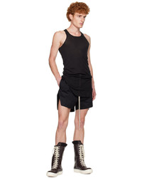 Rick Owens Black Rib Tank Top