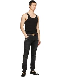 Dolce & Gabbana Black Ribbed Tank Top