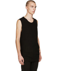 Niløs Black Sleeveless T Shirt