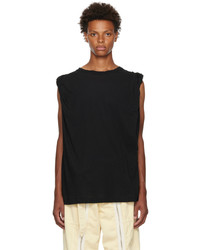 Dries Van Noten Black Twisted Tank Top