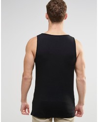 Asos Brand Muscle Tank In Black