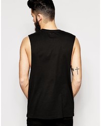 Asos Brand Sleeveless T Shirt With Dropped Armhole