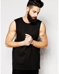 Asos Brand Sleeveless T Shirt With Dropped Armhole
