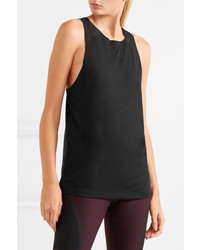 Nike Breathe Mesh Trimmed Dri Fit Jersey And Stretch Tank Black
