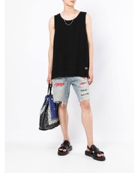 FIVE CM Cotton Logo Patch Vest Top