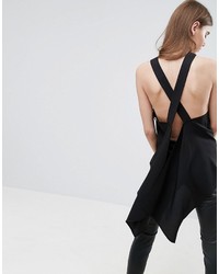 Asos Crepe Tank With Cross Back
