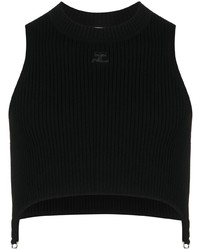 Courrèges Cropped Knitted Vest Top