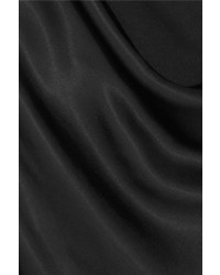 Protagonist Draped Hammered Charmeuse Camisole Black