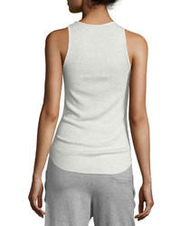 Vince High Neck Ribbed Tank Top