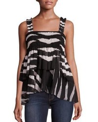 Tory Burch Lucea Tiered Smocked Tank Top