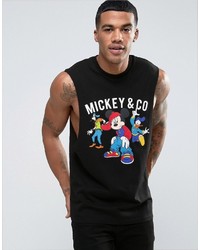 Asos Mickey Co Sleeveless T Shirt With Dropped Armhole