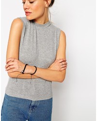 Asos Petite Forever Sleeveless Tank Top With High Neck