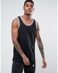 Asos Relaxed Tank With Tipping In Black