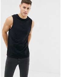 New Look Sleeveless T Shirt In Black