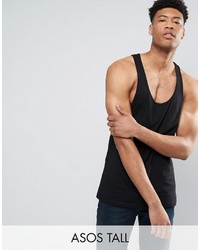 Asos Tall Tank With Extreme Racer Back In Black