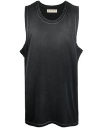 Paura Washed Effect Cotton Tank Top