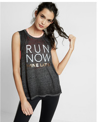 Express Wine Later Crew Neck Muscle Tank