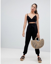 ASOS DESIGN Balloon Trousers With Tie Front