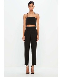 Missguided Black Tapered Pants