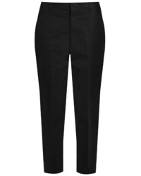 Vince Cotton Blend Mid Rise Tapered Trousers