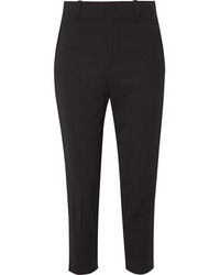 Vince Cropped Crepe Tapered Pants Black