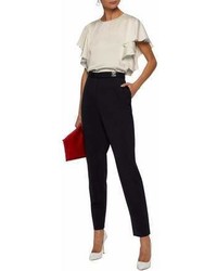 Lanvin Embellished Wool Blend Twill Tapered Pants