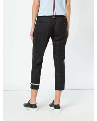 Thom Browne Embroidered Ankle Cropped Trousers