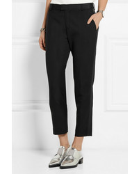 Band Of Outsiders Faille Trimmed Wool Piqu Tapered Pants