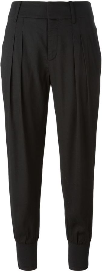 Helmut Lang Pleated Tapered Trousers, $398 | farfetch.com | Lookastic