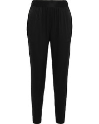 Alice + Olivia High Waisted Stretch Silk Tapered Pants