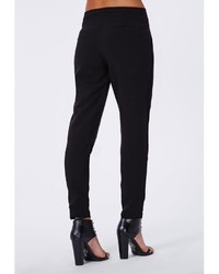 Missguided Vera Tapered Trousers Black
