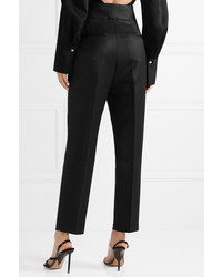 Peter Do Pleated Wool Gabardine Straight Leg Pants