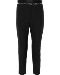 Haider Ackermann Satin Trimmed Wool Tapered Pants