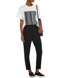 Alexander Wang Stretch Crepe Tapered Track Pants