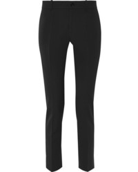 Gucci Stretch Wool And Silk Blend Tapered Pants Black