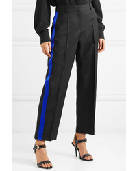 Givenchy Striped Mohair And Wool Blend Straight Leg Pants